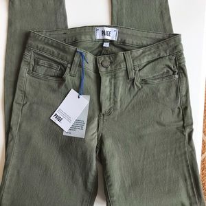 PAIGE Verdugo Ankle Skinny Jeans Olive